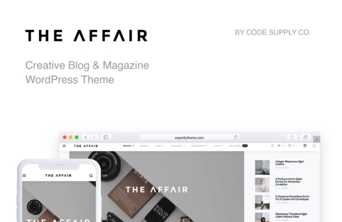 The Affair – WordPress Theme for Personal Blogs 3.5.1