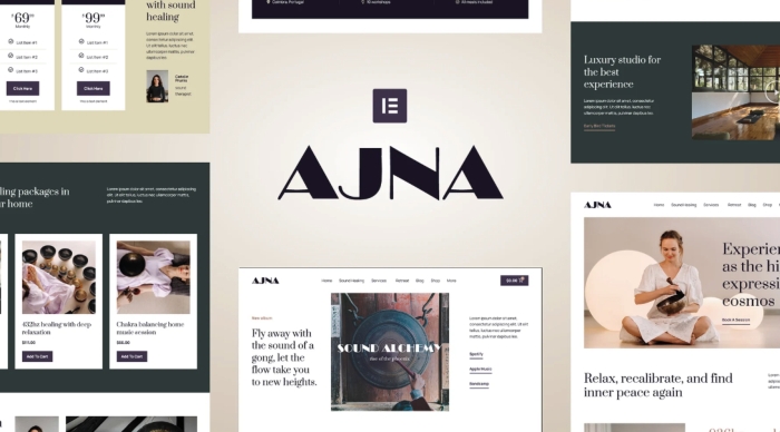 Ajna – Sound Healing & Music Therapy Elementor Pro Template Kit 1.0.0