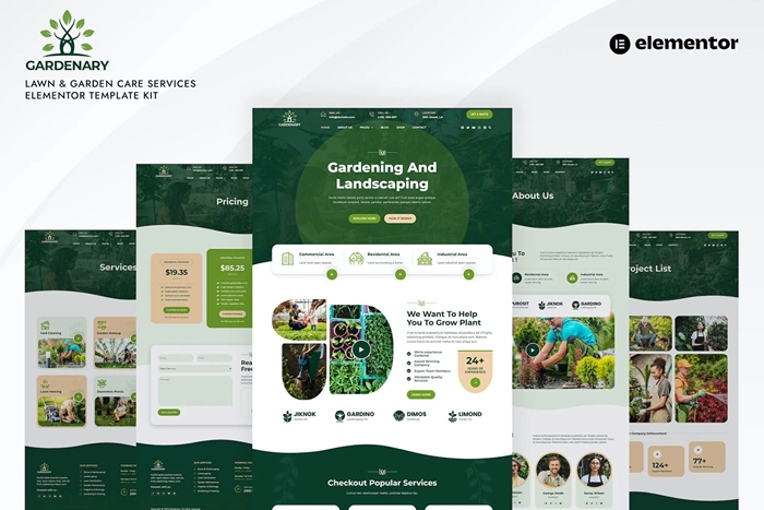 Gardenary – Lawn Garden Care Services Elementor Template Kit 1.0.0