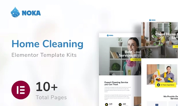Noka - Cleaning Services Company Elementor Template Kit 1.0.0
