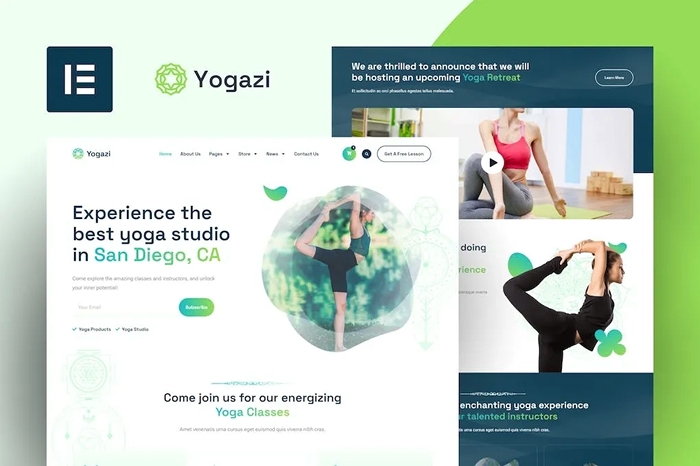 Yogazi - Yoga Studio Elementor Pro Template Kit 1.0.0