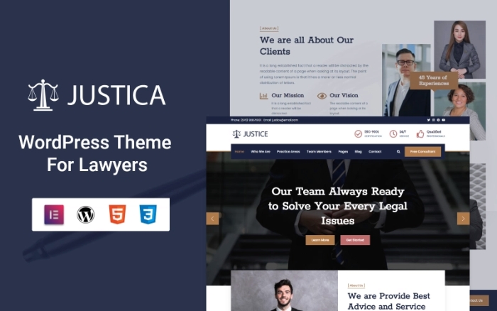 Justica – Responsive Justice Firm WordPress Theme 1.0.0