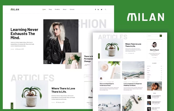 Milan – Blog & Magazine Elementor Template Kit 1.0.0