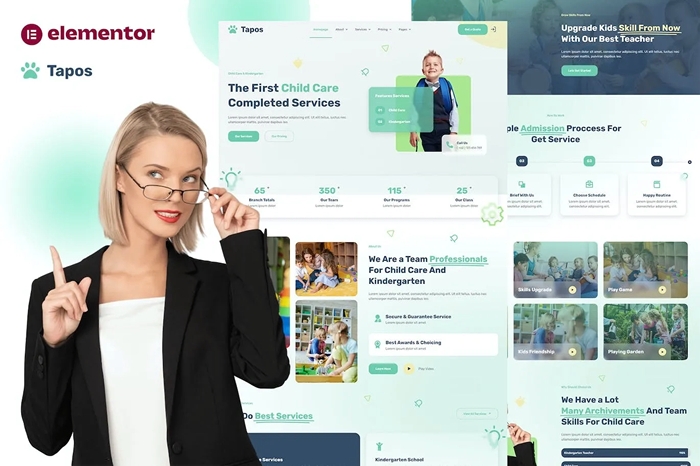 Tapos – Child Care & Kindergarten Elementor Template Kit 1.0.0