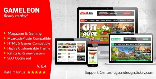 Gameleon – WordPress Arcade Theme & News Magazine 8.1