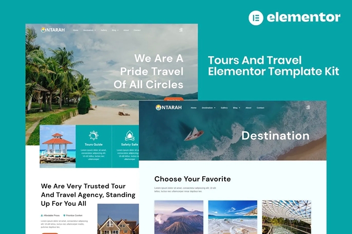 Ntarah – Tours & Travel Elementor Template Kit 1.0.0