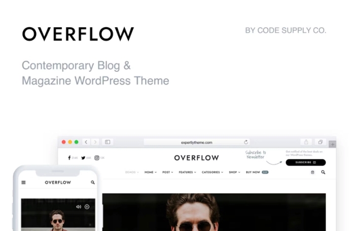 Overflow – Contemporary Blog & Magazine WordPress Theme 1.5.9