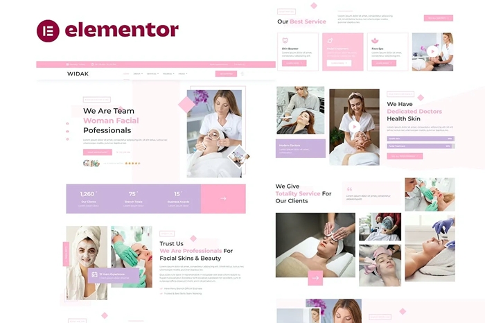 Widak – Facial Care & Beauty Treatment Elementor Pro Template Kit 1.0.0