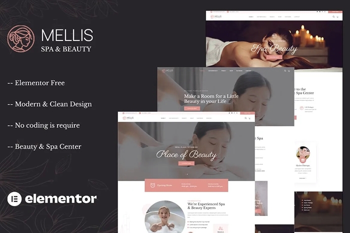 Mellis – Beauty & Spa Elementor Template Kit 1.0.0