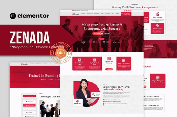 Zenada – Entrepreneur & Business Coaching Elementor Template Kit 1.0.0