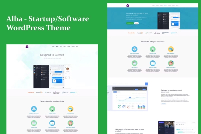 Alba β Startup/Software WordPress Theme 1.0