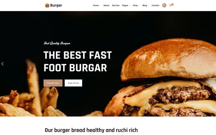 Burgar – Fast Food Burger WordPress Theme 1.0.0