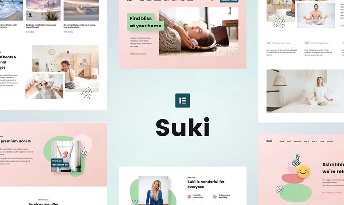 Suki – Meditation Channel Elementor Template Kit 1.0.0