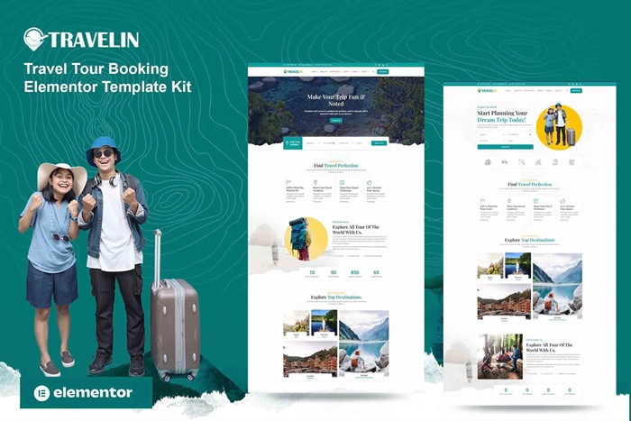 Travelin – Travel Tour Booking Elementor Template Kit 1.0.0