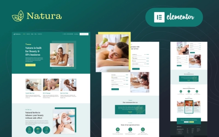 Natura – Beauty & Spa Massage Salon Elementor WP Theme 1.0.0