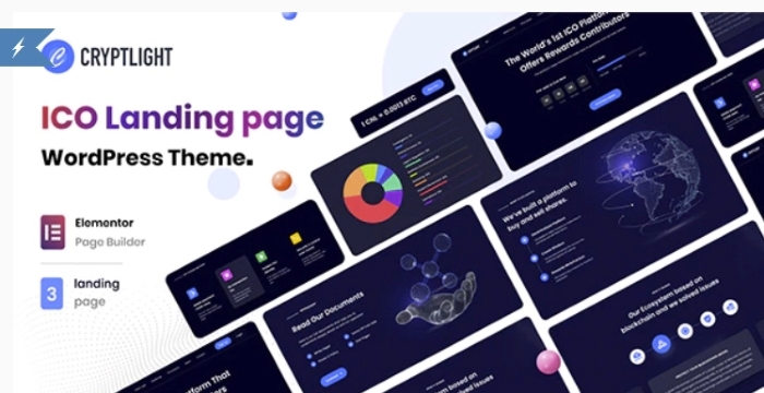 Cryptlight – ICO Landing Page WordPress Theme 1.1.1