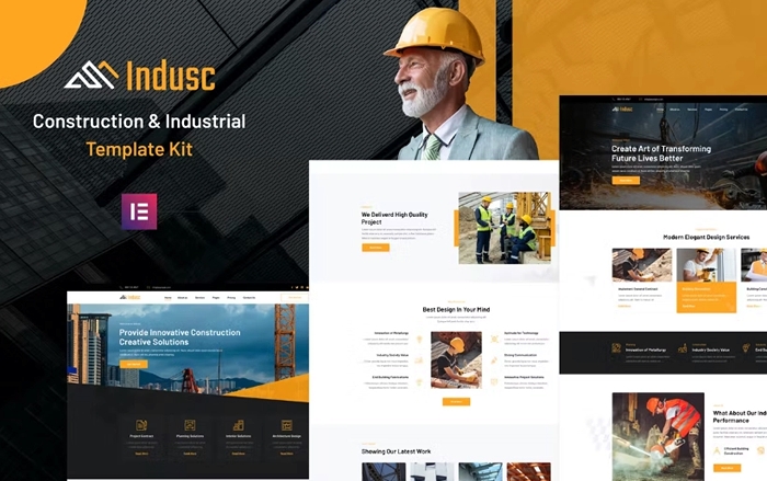 Indusc - Construction & Industrial Elementor Template Kit 1.0.0