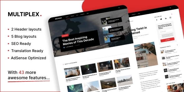 Multiplex – Premium WordPress Theme for Multi-Niches 1.0.3