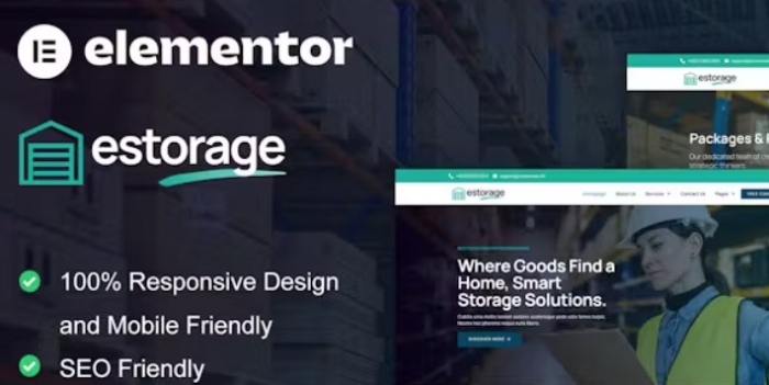 Estorage – Storage Service Company Elementor Pro Template Kit 1.0.0