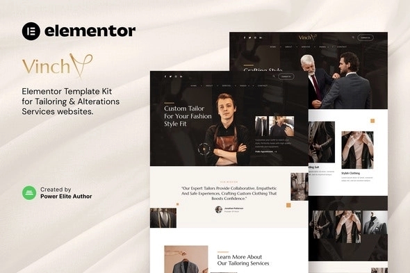 Vinch – Professional Tailoring & Alterations Services Elementor Template Kit 1.0.0