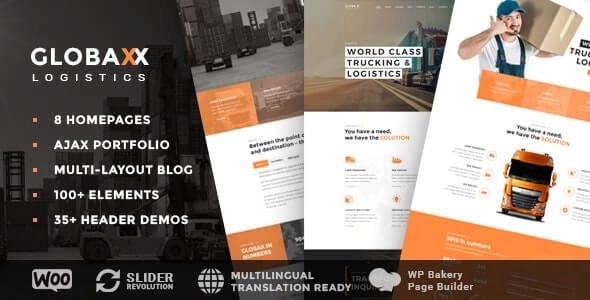 Globax – Logistics WordPress Theme + Woocommerce 3.7