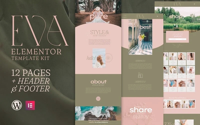 EVA – Elementor Template Kit – WooCommerce Compatible Elementor Kit 1.0.0