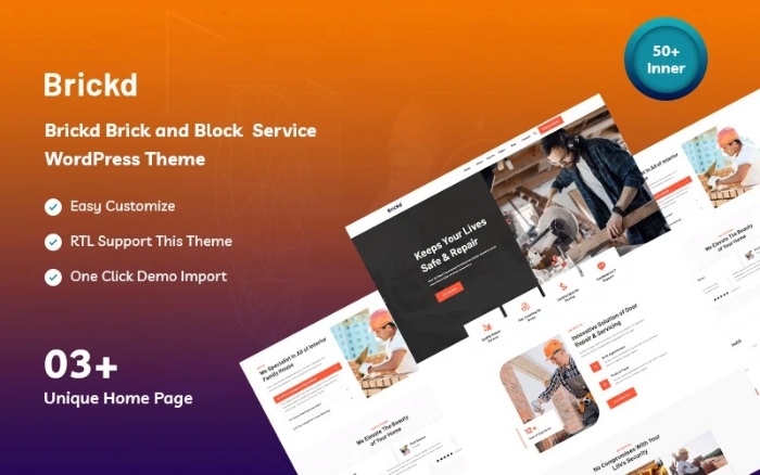 Brickd – Brick Wood and Block Service WP Theme 1.0.0