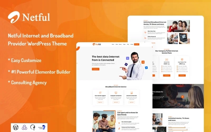 Netful - Internet and Broadband Provider WP Theme 1.0.0