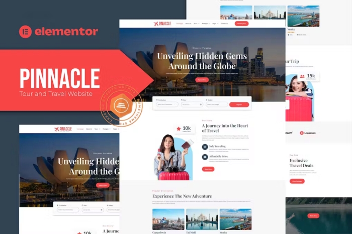 Pinnacle – Tour and Travel Elementor Template Kit 1.0.0