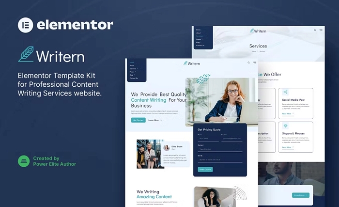 Writern – Content Writing Services Elementor Template Kit 1.0.0