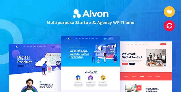 Alvon – Multipurpose Startup & Agency WordPress Theme 2.0.2