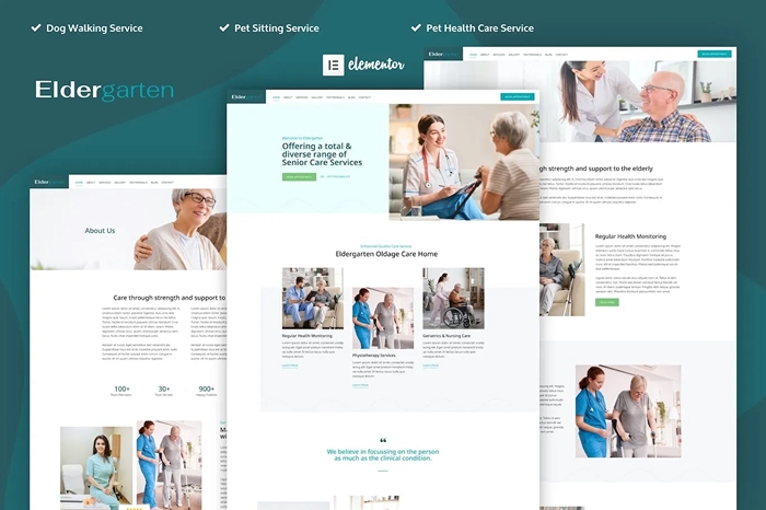 Eldergarten - Elder Care & Senior Home Elementor Pro Template Kit 1.0.0