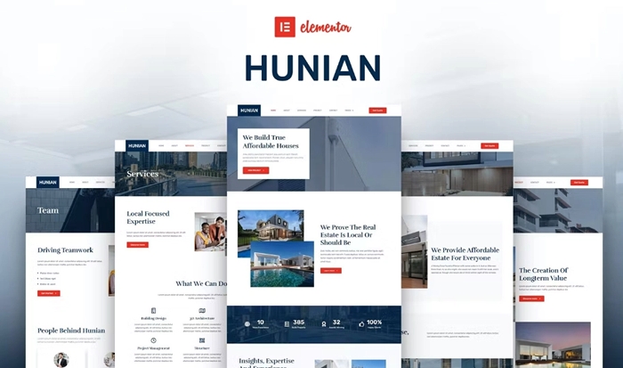 Hunian – Real Estate Elementor Template Kit 1.0.0