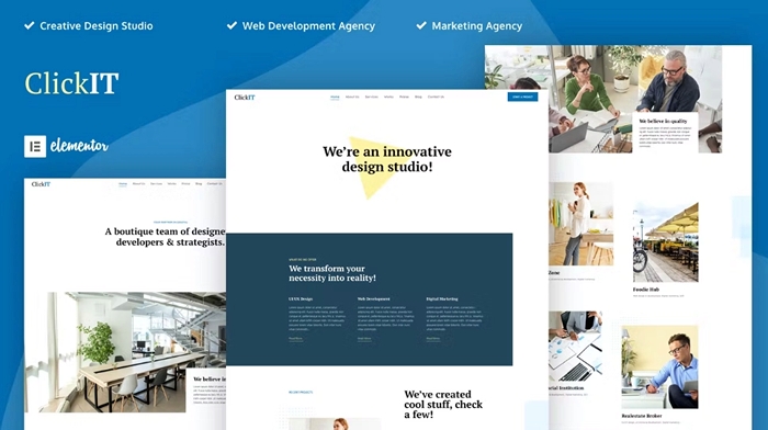 ClickIT – Creative Digital Agency Elementor Template Kit 1.0.0