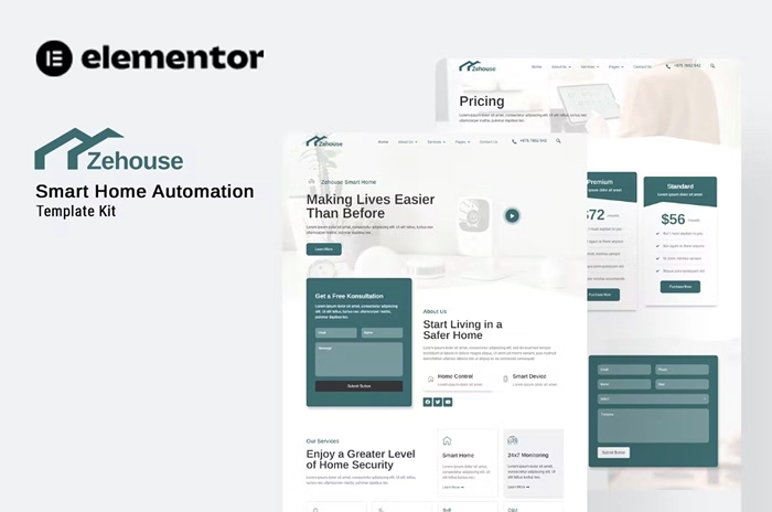 Zehouse – Smarthome Automation Elementor Template Kit 1.0.0