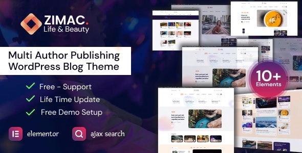Zimac – Multi Author Publishing WP Theme 1.0