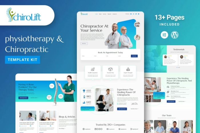 Chirolift - Physiotherapy & Chiropractic Elementor Template Kit 1.0.0