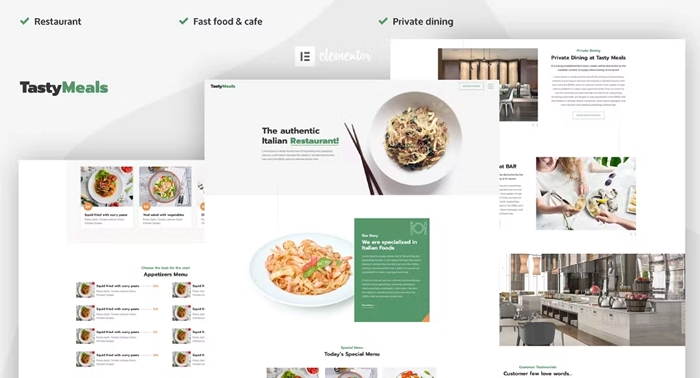 TastyMeals – Restaurant & Cafe Elementor Template Kit 1.0.0