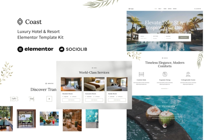 Coast – Luxury Hotel & Resort Elementor Template Kit 1.0.0