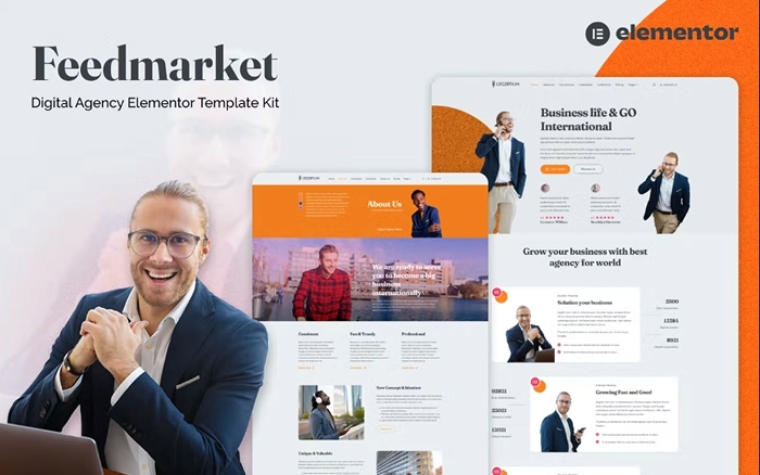 Feedmarket – Digital Agency Elementor Template Kit 1.0.0