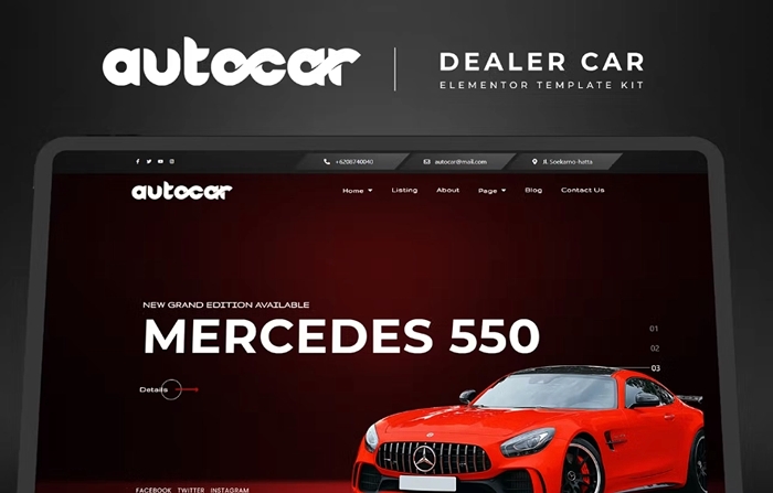 Autocar – Car Dealer Elementor Template Kit 1.0.0