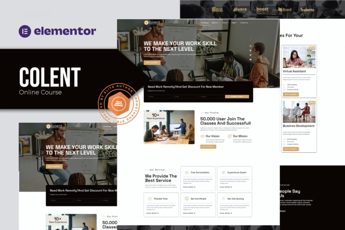 Colent - Online Course Elementor Template Kit 1.0.0
