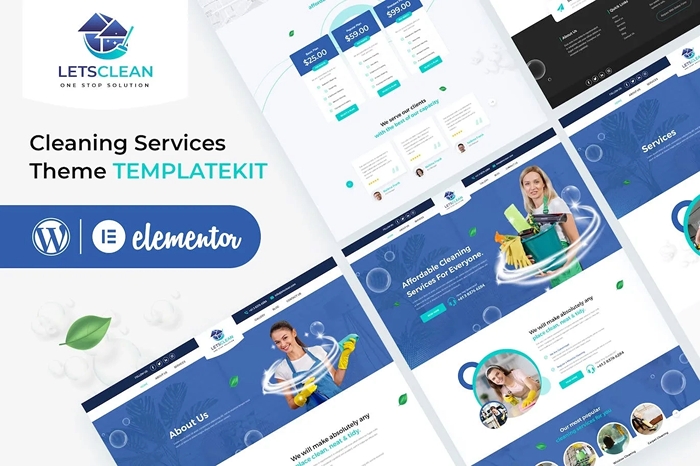 LetsClean – Cleaning Services Elementor Template Kit 1.0.0