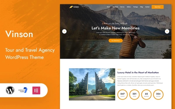 Vinson – Tour and Travel Landing Page 1.0.0