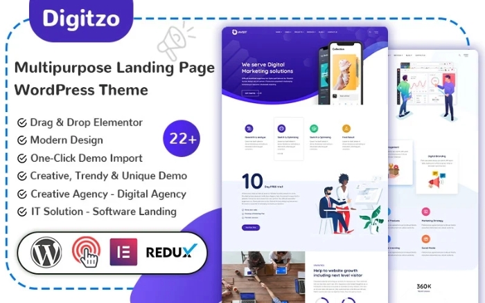 Digitzo – Multipurpose Landing Page 1.0.1