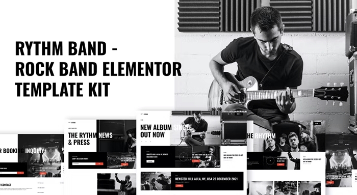 Rythm – Rock Band Elementor Template Kit 1.0.0