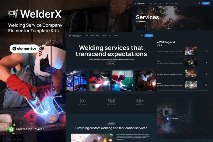 WelderX - Welding Services Elementor Pro Tempalate Kit 1.0.0