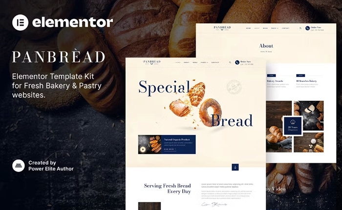 Panbread – Fresh Bakery & Pastry Elementor Template Kit 1.0.0