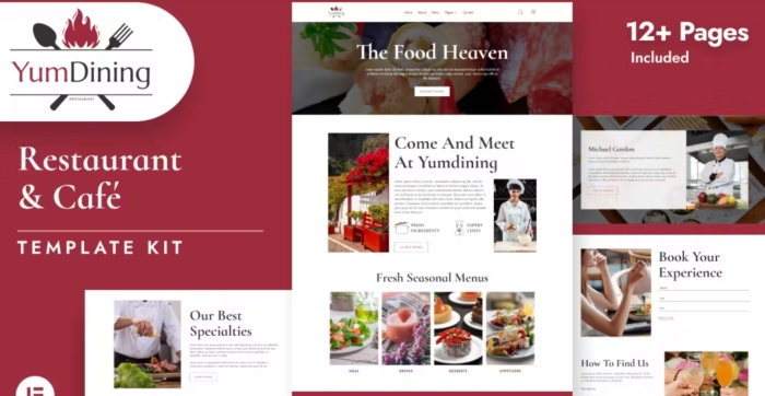 Yumdining – Restaurant & Café Elementor Template Kit 1.0.0