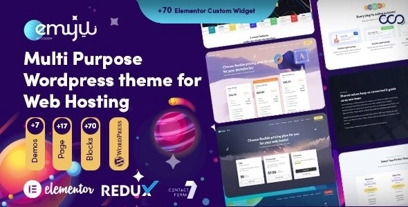 Emyui – Multipurpose Web Hosting WP Theme 2.5